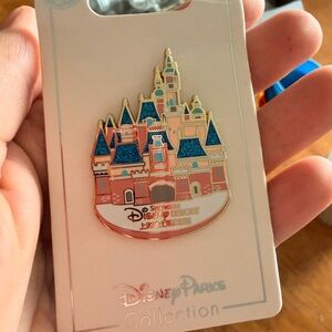 Disney Pink & Blue Shanghai Castle Enamel Pin